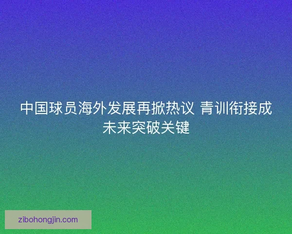 中国球员海外发展再掀热议 青训衔接成未来突破关键 中国球员海外发展再掀热议 青训衔接成未来突破关键