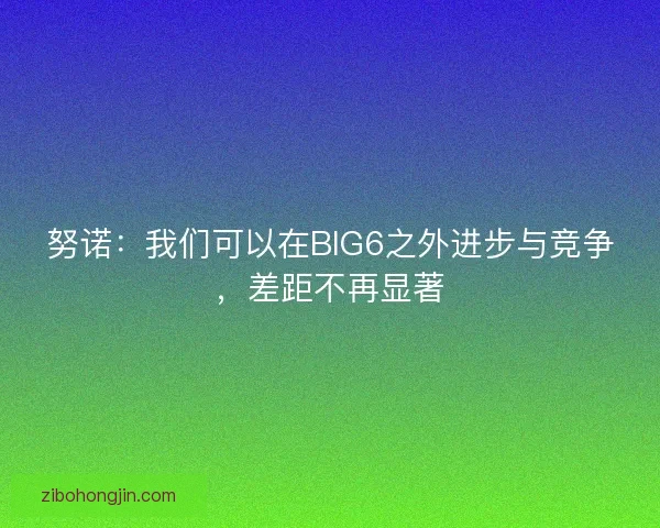 努诺:我们可以在BIG6之外进步与竞争,差距不再显著 努诺:我们可以在BIG6之外进步与竞争,差距不再显著